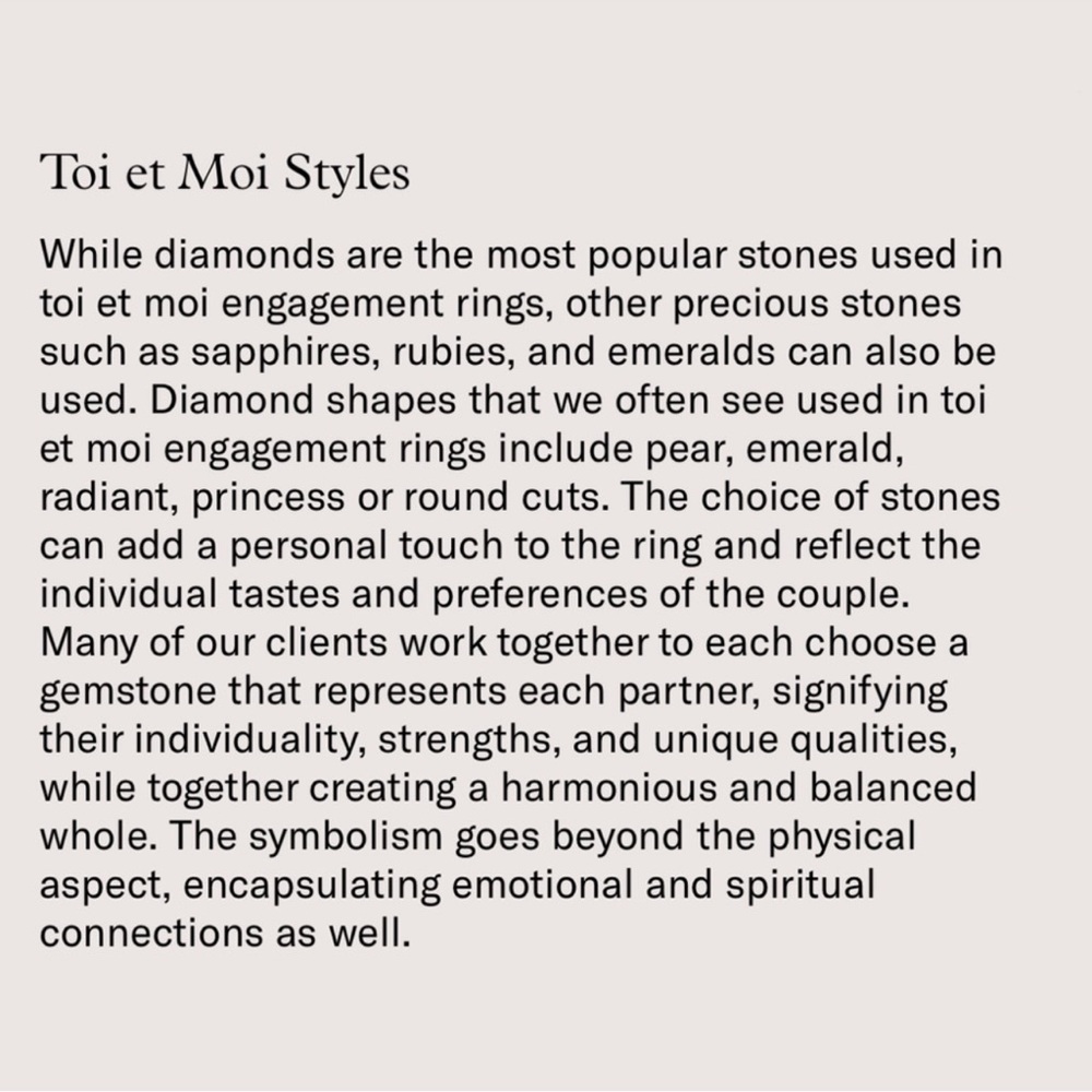 Toi et Moi Double Stone Engagement Ring - Picture 7 of 10